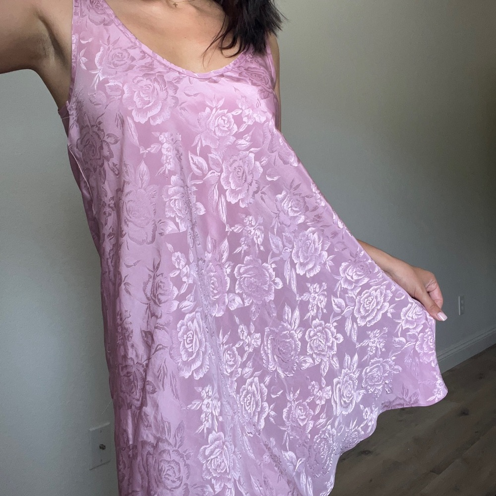 Pink slip dress